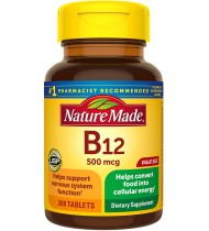 Nature Made Vitamin B12 500 mcg Tablets, 200 Count