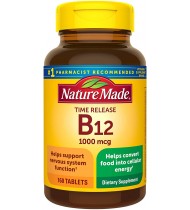 Nature Made Vitamin B12 1000 mcg Time Release Tablets, 160 Count