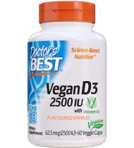 Doctor's Best Vitamin D3 2500IU with Vitashine D3, 60 Veggie Caps