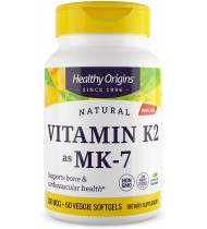 Healthy Origins Vitamin K2 As MK-7 Supplement, 100 mcg, 60 Count