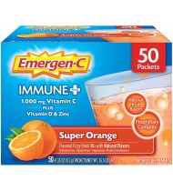 Emergen-C Immune+ 1000mg Vitamin C Powder,  Super Orange Flavor - 50 Count