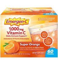 Emergen-C 1000mg Vitamin C Powder, Super Orange Flavor - 60 Count