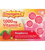Emergen-C 1000mg Vitamin C Powder, Raspberry Flavor - 30 Count