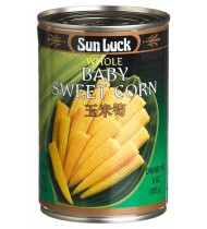 Sun Luck Baby Corn Whole (6x15OZ )