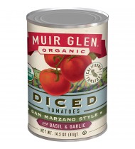 Muir Glen Diced Basil & Garlic Tomato (12x14.5 Oz)
